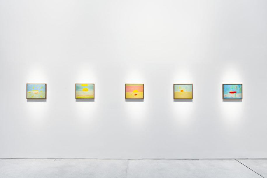 Etel Adnan's Horizon paintings installation view