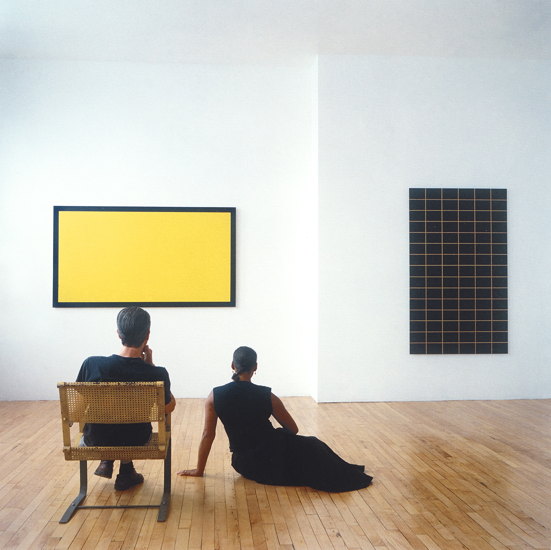 Detail view of Carrie Mae Weems' work Untitled Yellow Painting, 2003